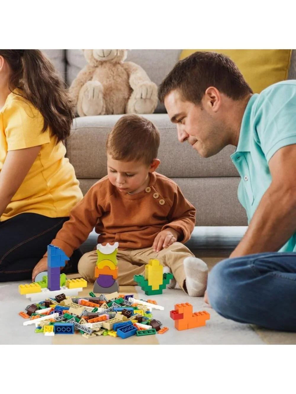 1500 Classic Building Bricks Set - Bulk Small Blocks Compatible with Major
